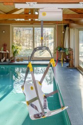 Ceiling motor as pool lift - Handi-Rehab Patient lift hoist